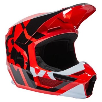 FOX V1 LUX HELMET, ECE [FLO RED]